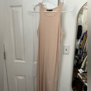 Zara Sleeveless Beige Maxi Dress
